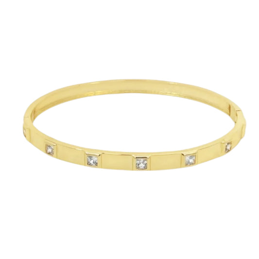 Squared CZ Stones Bangle