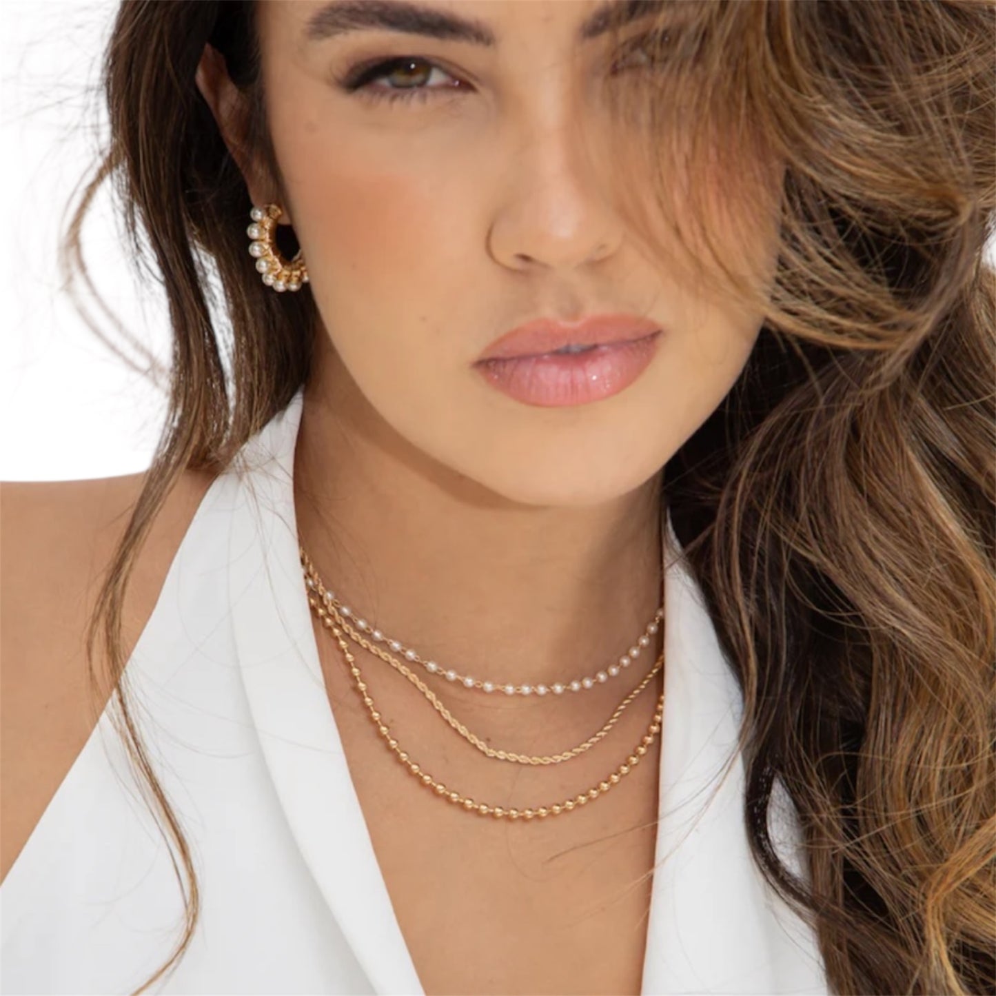 Pearl Wire Wrapped Hoops