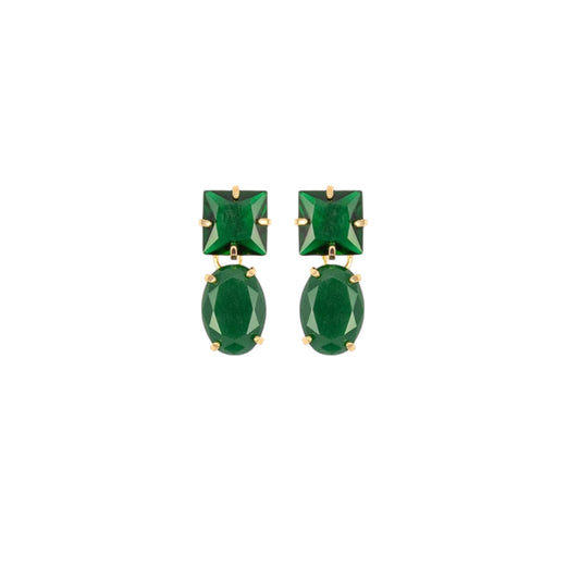 Synthetic Natural Stone Dangle Drop Stud
