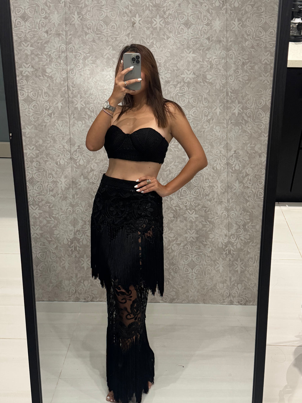 Noir Flamenco Top