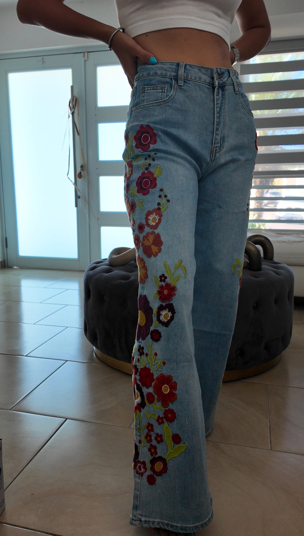 Wild Bloom Embroided Jean