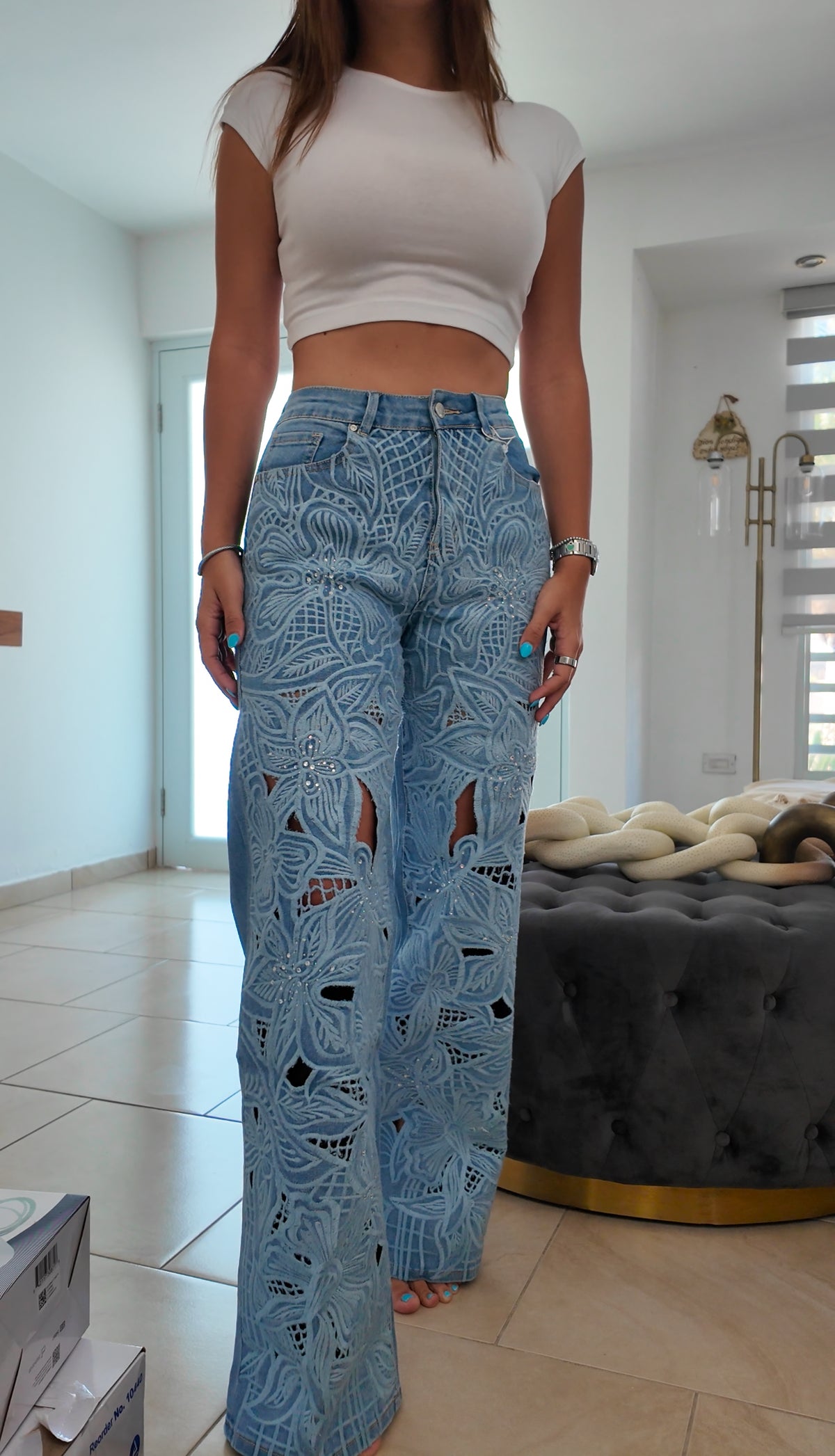 Blue Lace Jean