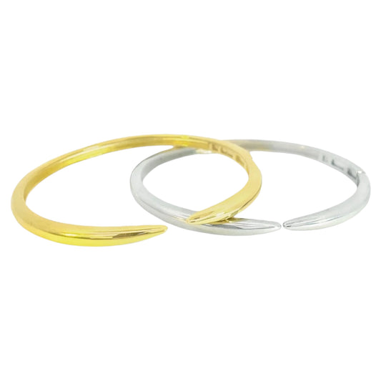 Claw Skinny Plain Bangle Bracelet