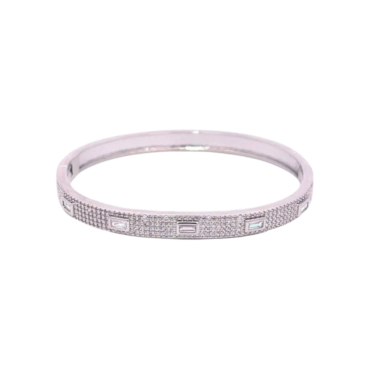 Paved Stone Bangle Bracelet