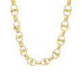 Intertwined Swirl Link Rolo Necklace