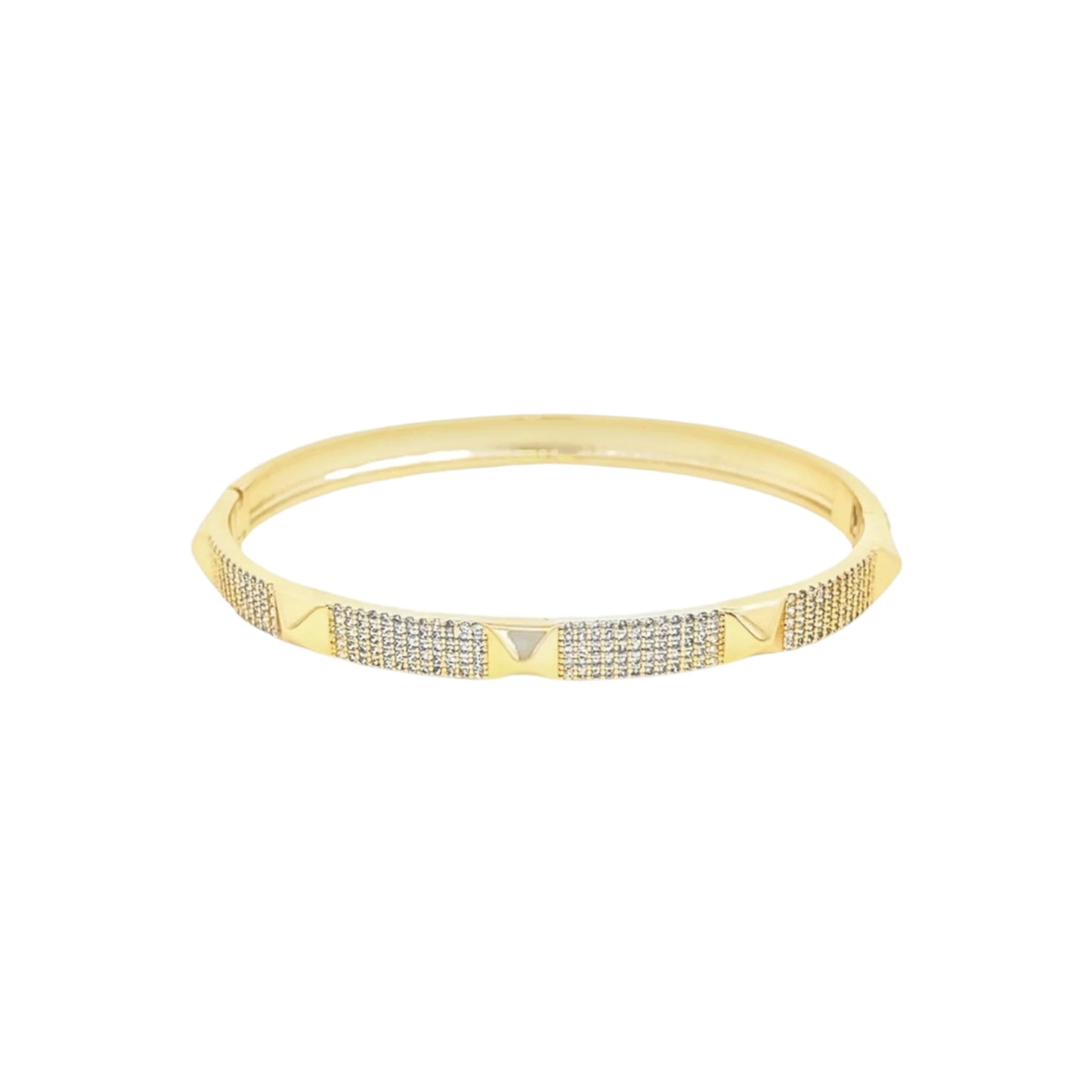Paved Stone Bangle Bracelet