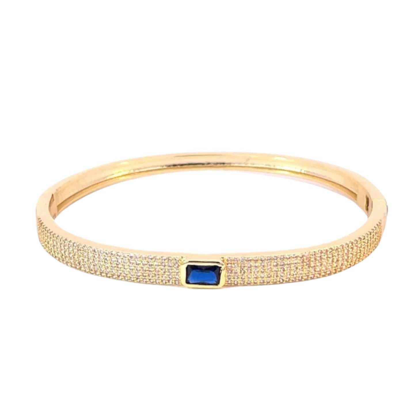 Paved Stone Bangle Bracelet