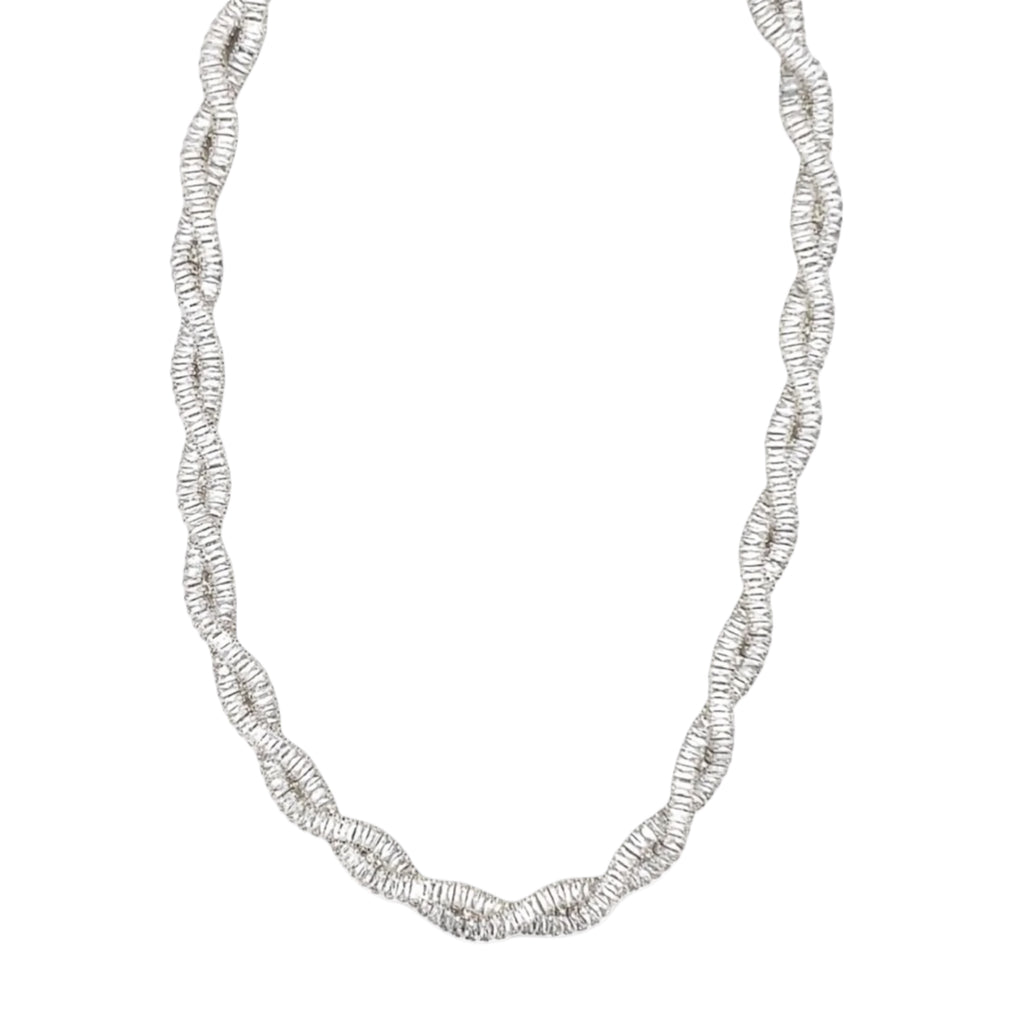 Twisted CZ Baguette Necklace