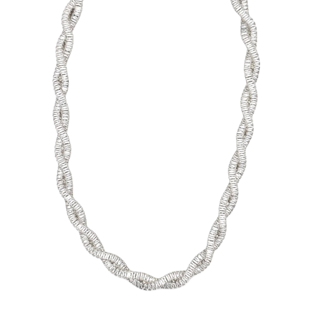 Twisted CZ Baguette Necklace