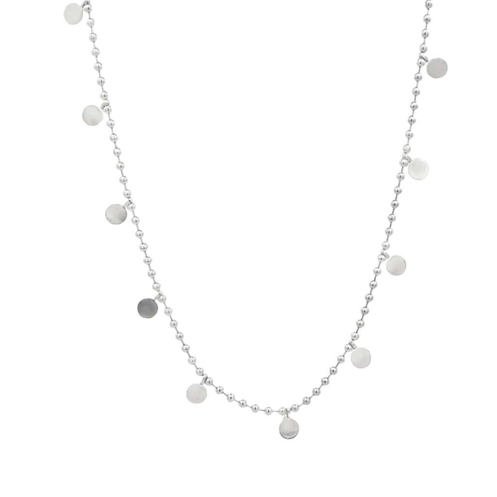 Bead Link Dangle Discs Necklace
