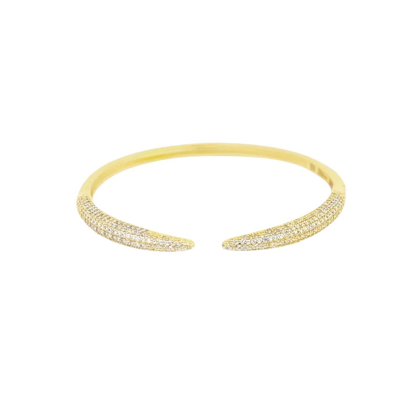 CZ Claw Paved Stone Bangle Bracelet