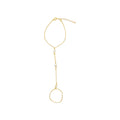 Round Charm Station Hand Chain Bracelet