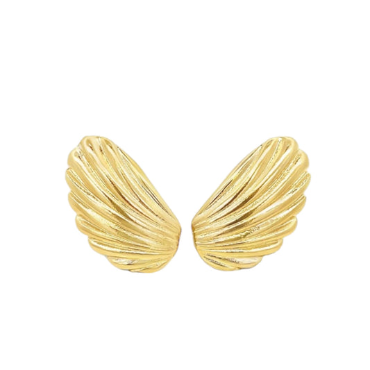 Curved Feather Wings Earrings