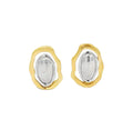 Two Tone Wavy Around Earrings