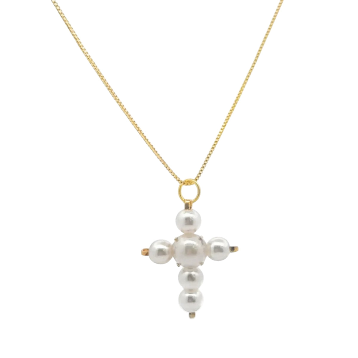 Pearl Cross Necklace