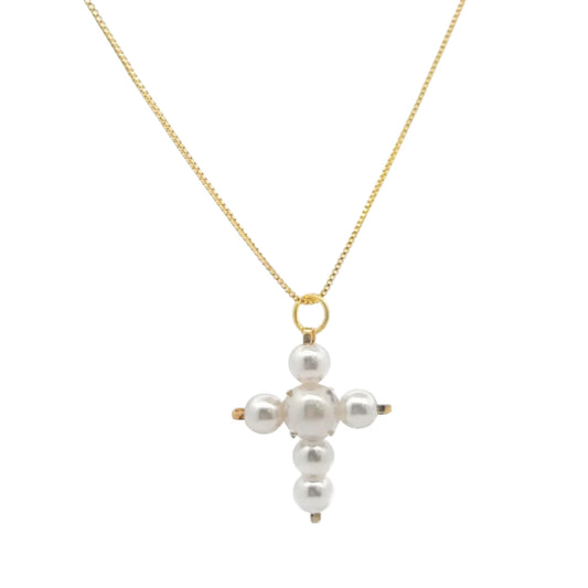 Pearl Cross Necklace