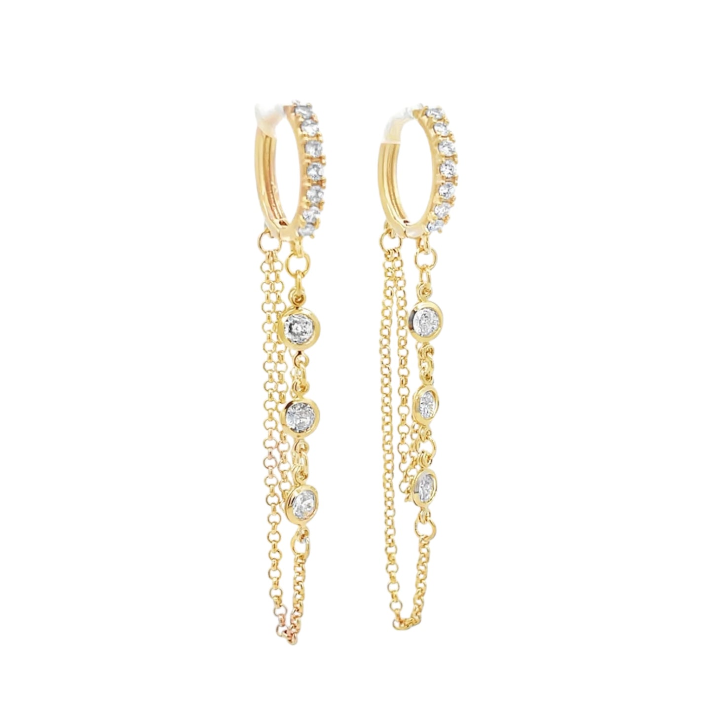 Dangle Link Chain Earrings