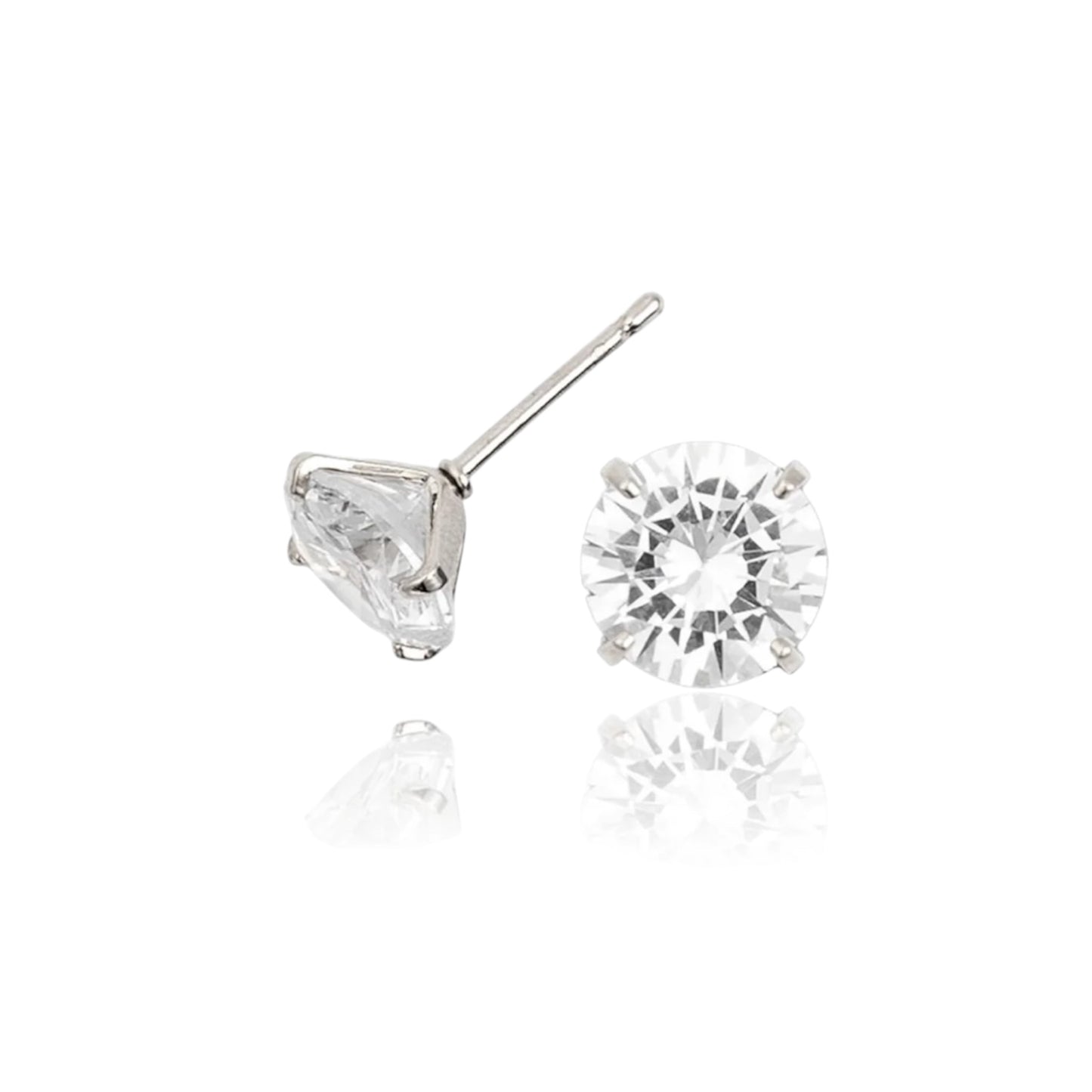 Zirconia Stone Stud Earrings