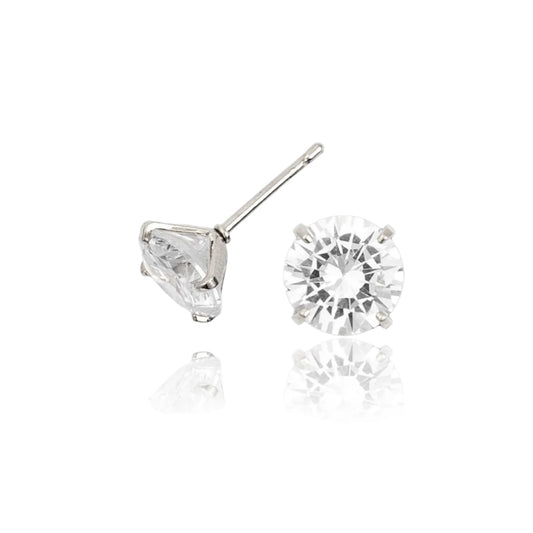 Zirconia Stone Stud Earrings