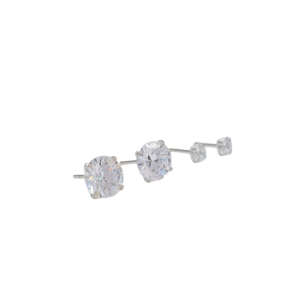 Zirconia Stone Stud Earrings