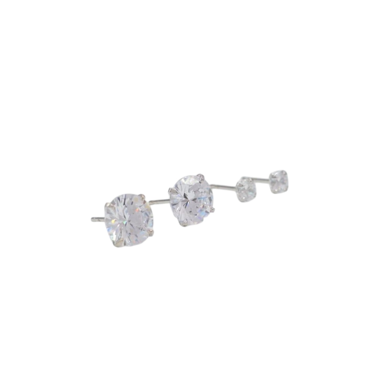 Zirconia Stone Stud Earrings