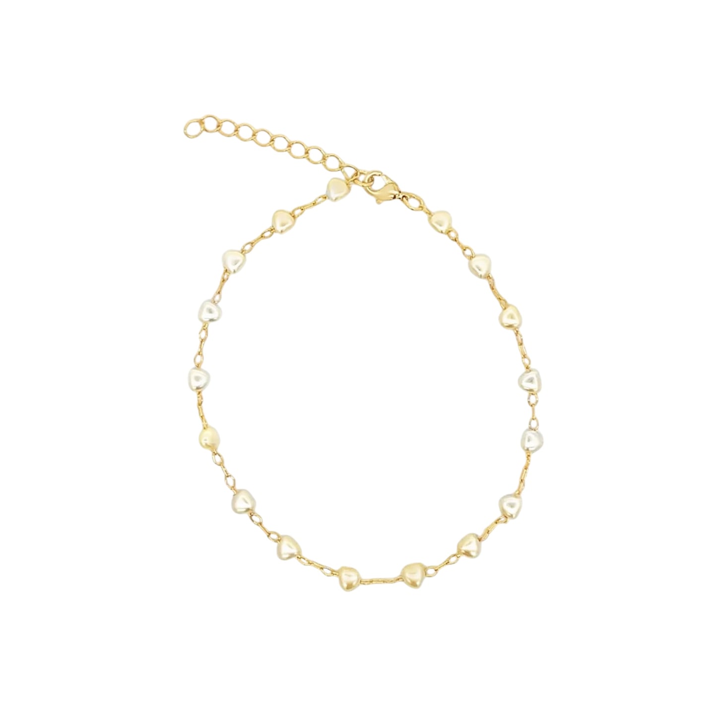 Tine Heart Shaped Pearl Beacelet