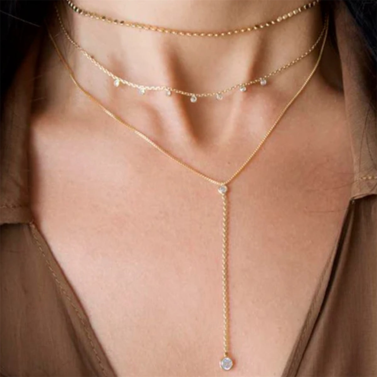 Gold Drop Lariat