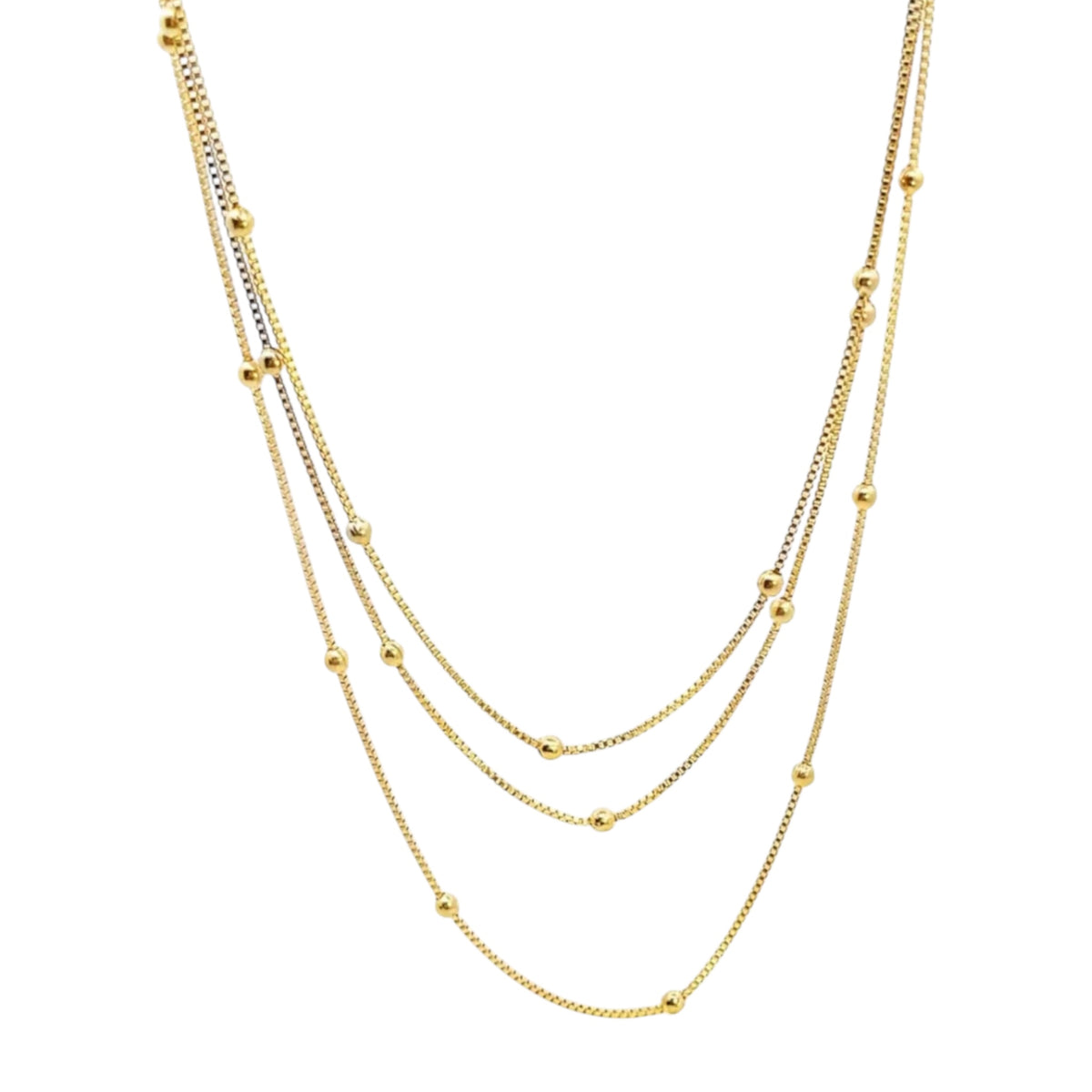 Triple Layered Chain Necklace