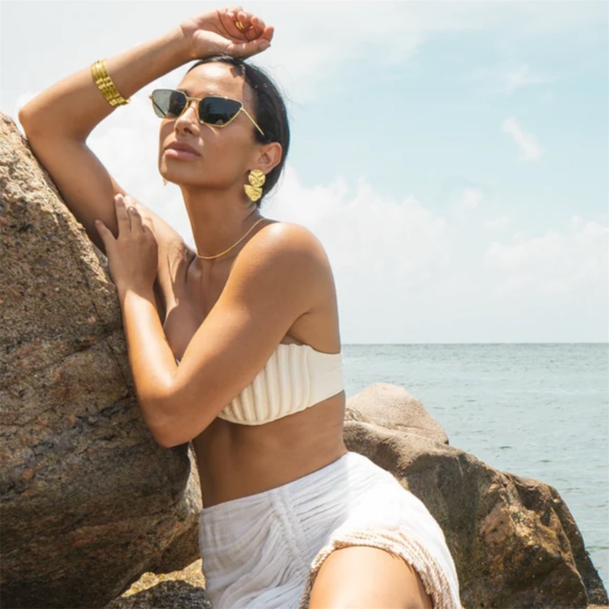 Round Semicircle Earrings