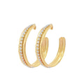 Barred CZ Tennis Hoops