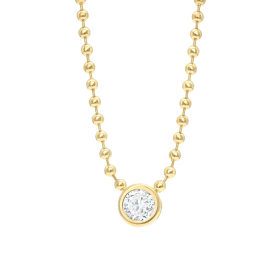 Bead Link Chain Charm Necklace