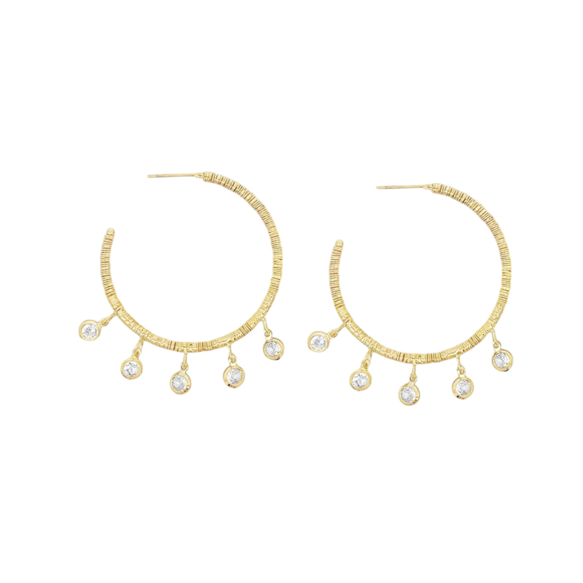 Open Dangle Hoop Earrings