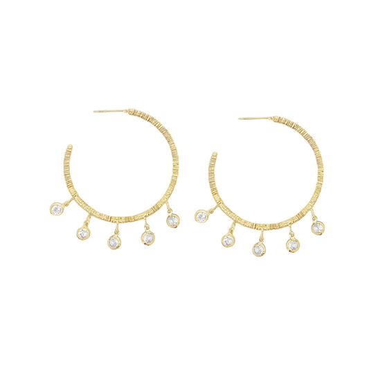 Open Dangle Hoop Earrings