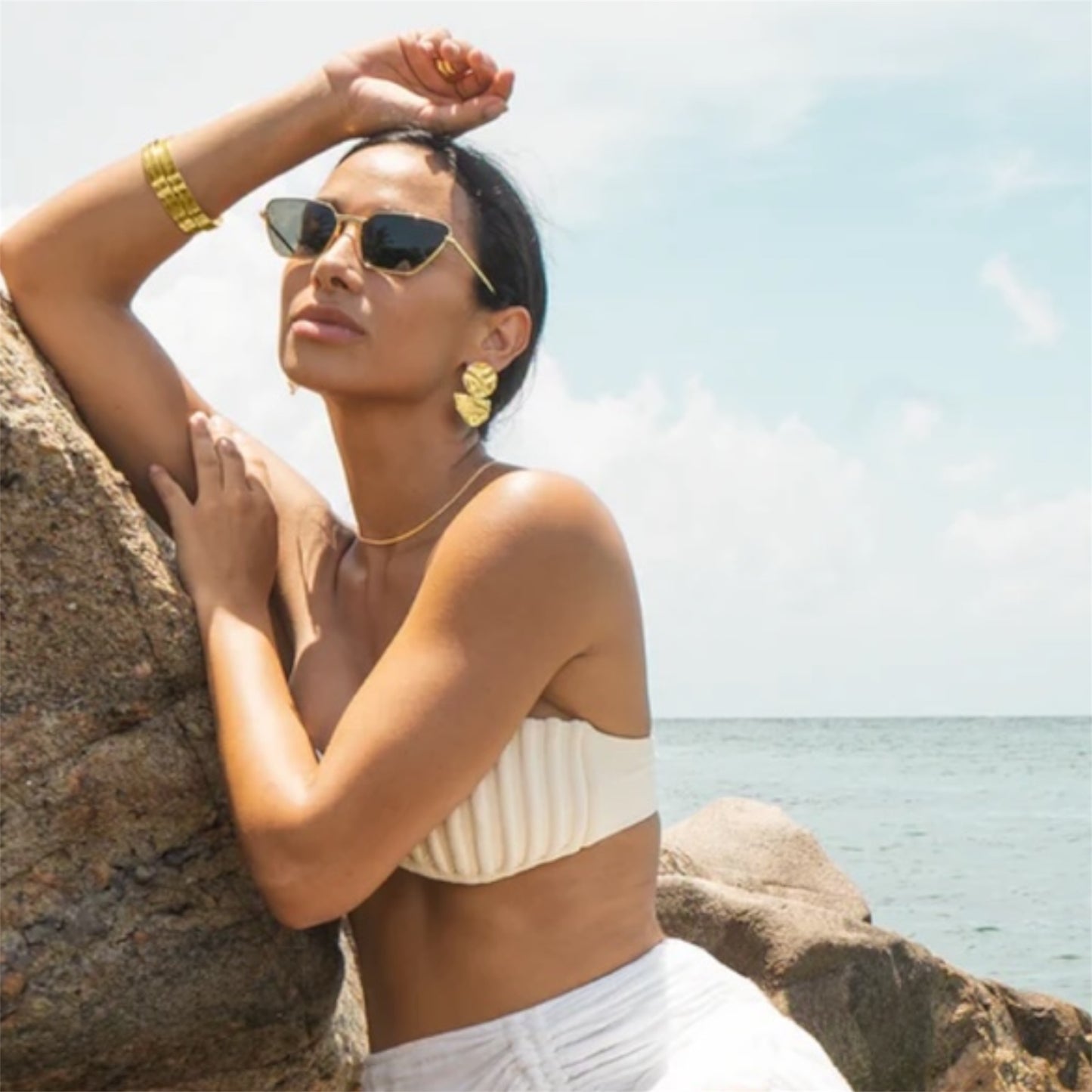 Round Semicircle Earrings