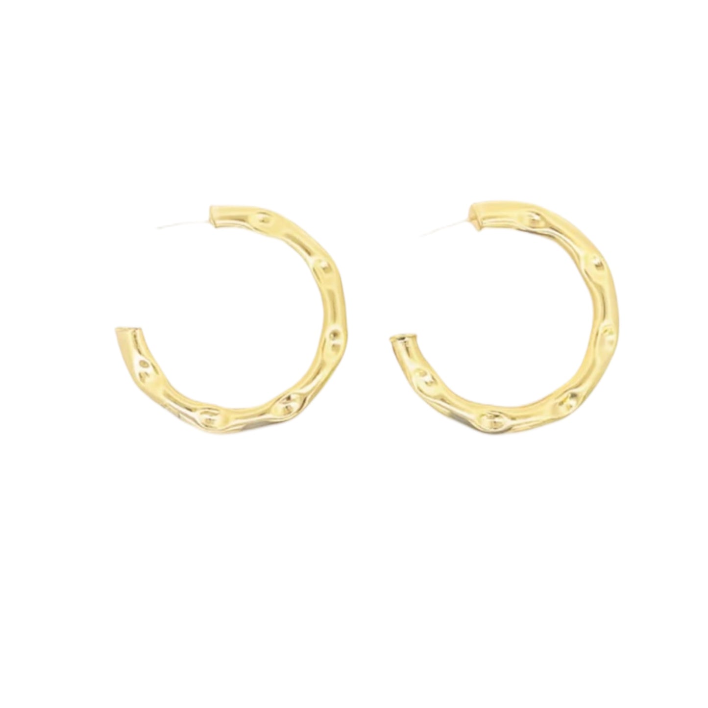 Hammered Open Hoop