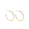 White Pearl Open Hoops