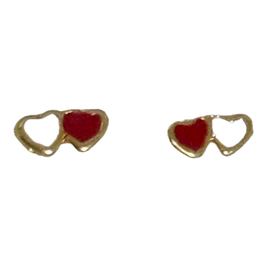 Double Heart Stud