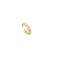 Textured CZ Pave Ear Cuff