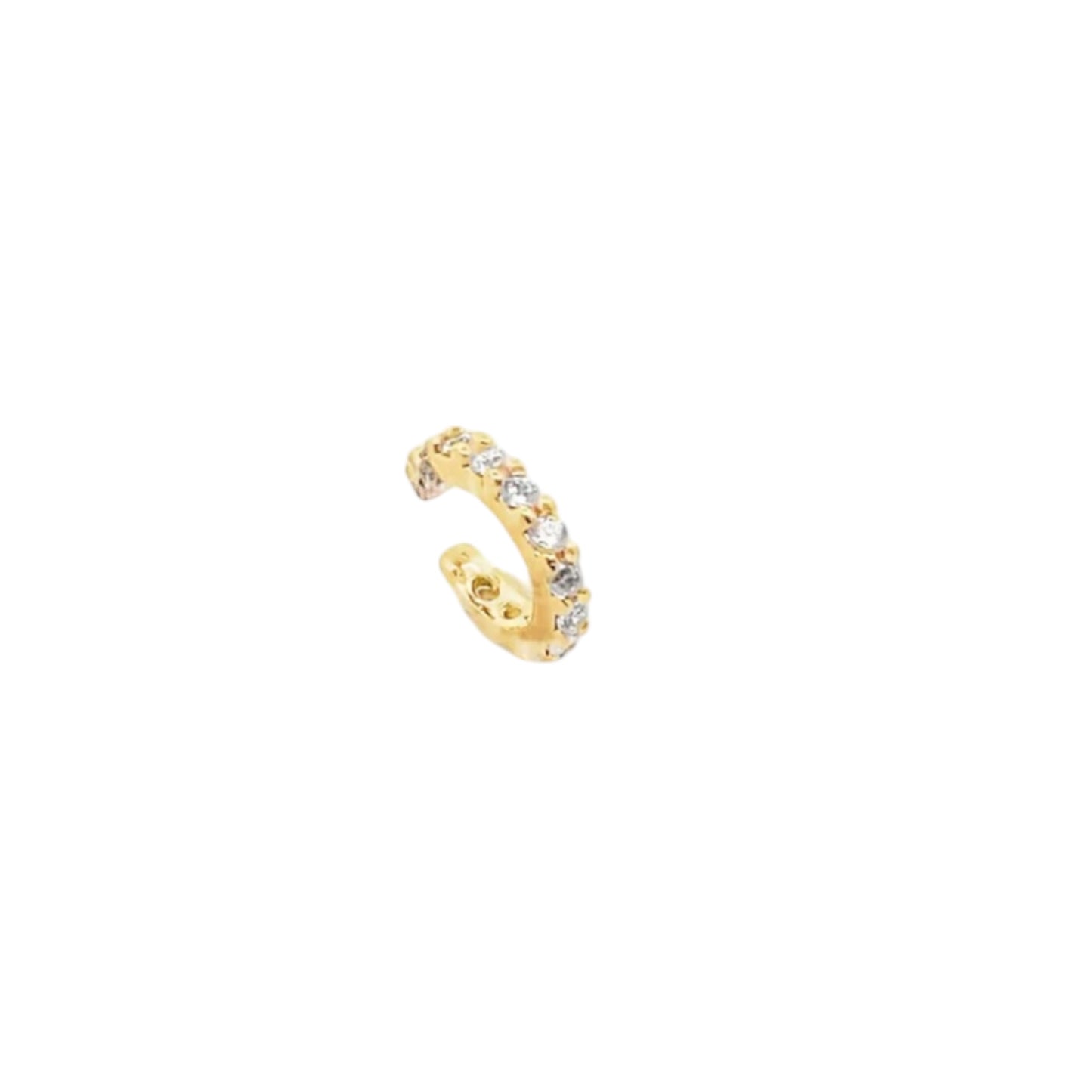 Textured CZ Pave Ear Cuff
