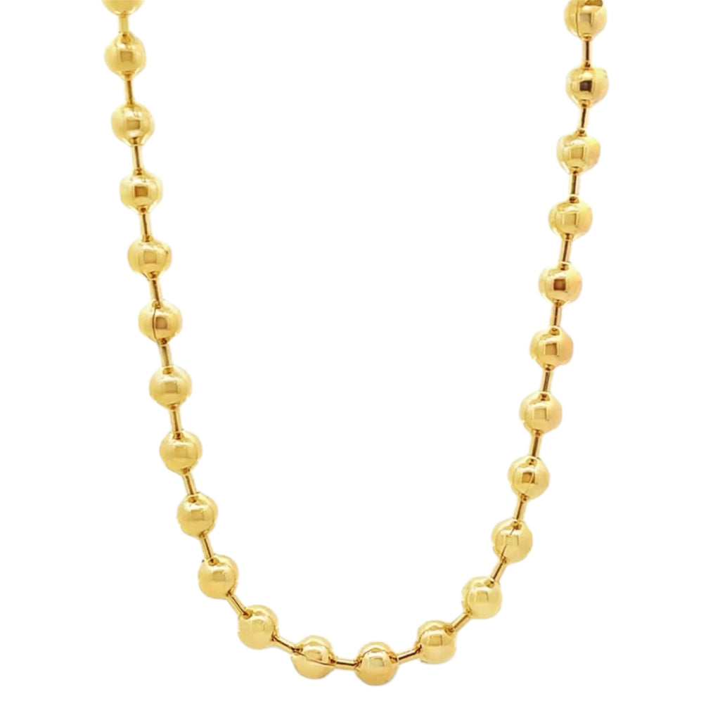 Gold Ball Chain Beaded 16” Necklace