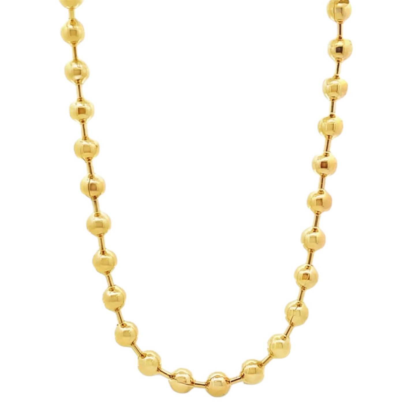 Gold Ball Chain Beaded 16” Necklace
