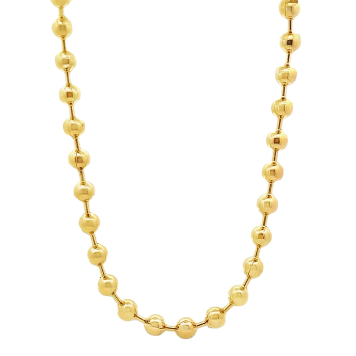 Gold Ball Chain Beaded 16” Necklace