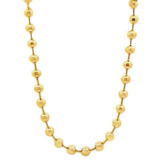 Gold Ball Chain Beaded 16” Necklace