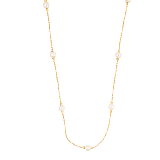 Mini Ball Chain Pearl Accent
Necklace