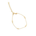 Mini Ball Chain Pearl Accent Bracelet