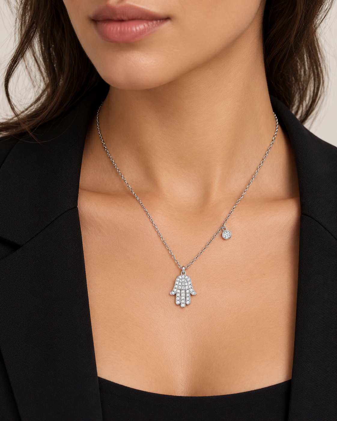 .13 CT | Diamond Hamsa Necklace