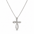 .17 CT | Natural Diamond Cross Necklace