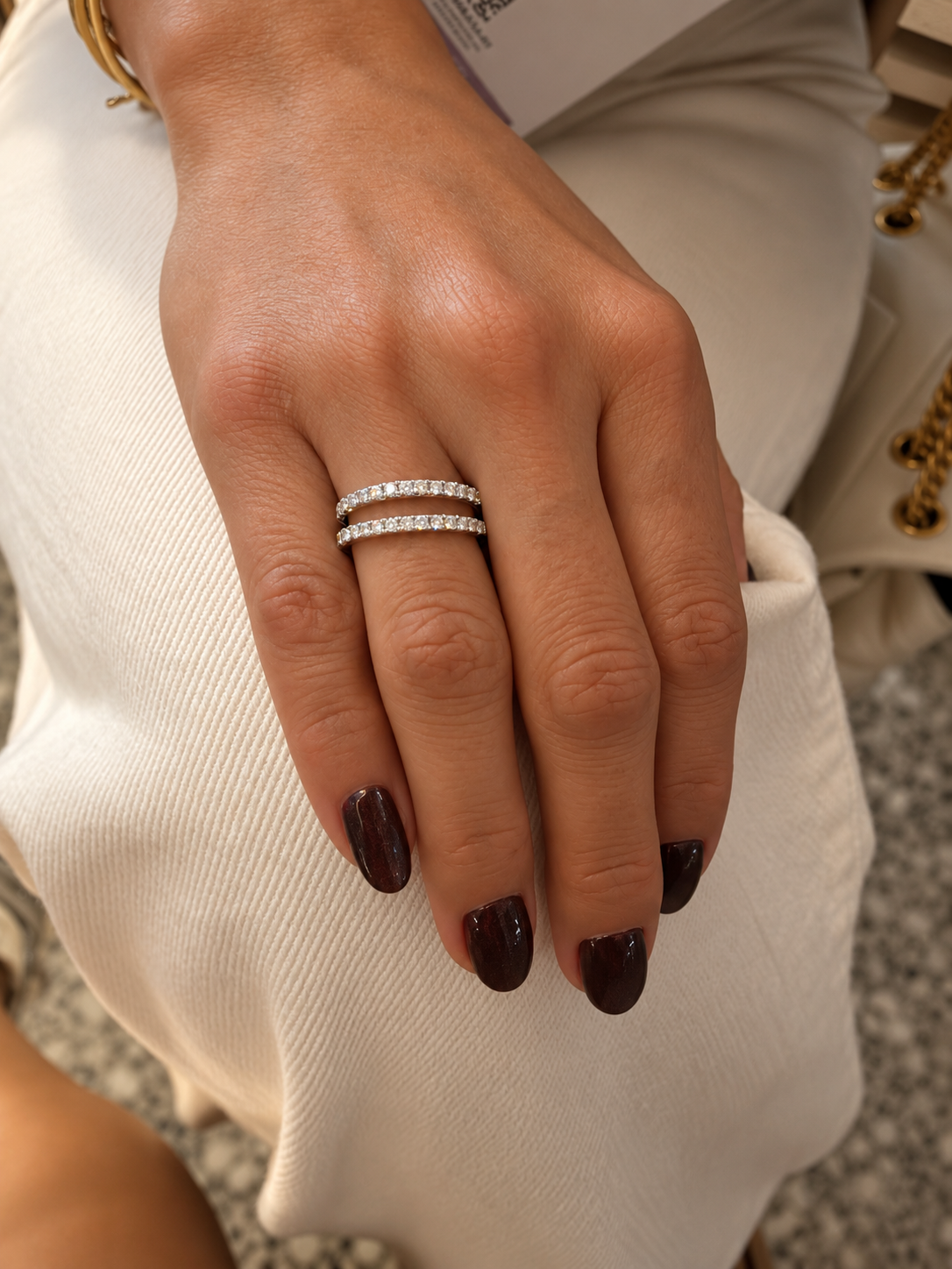 .60 CT | Natural Diamond Double Band Ring
