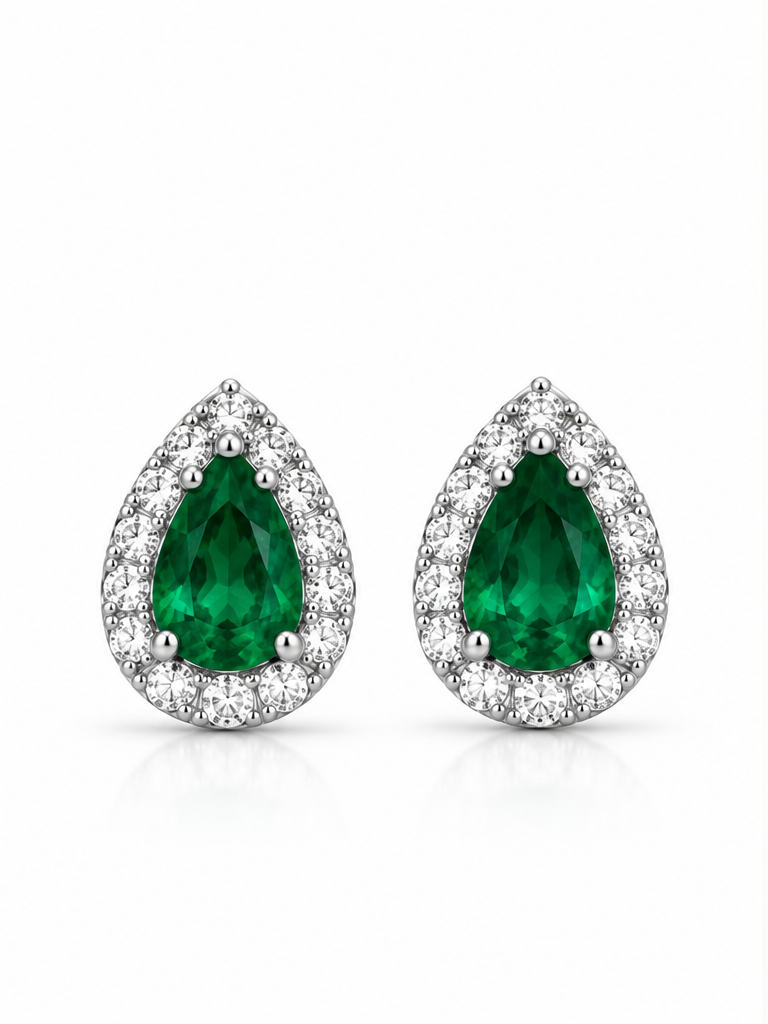 .17 CT | Natural Diamond Emerald Stud