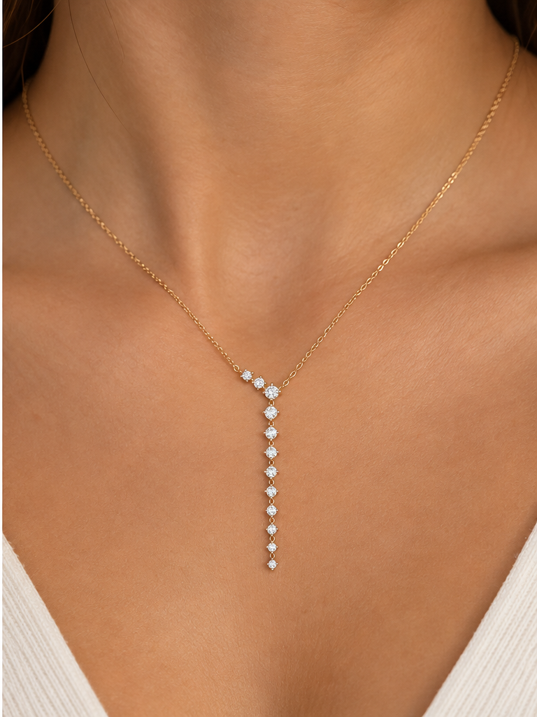 .50 CT | Natural Diamond Lariat Necklace